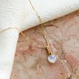 Beloved Moonstone Heart Drop Pendant 18ct Gold Plate Supply