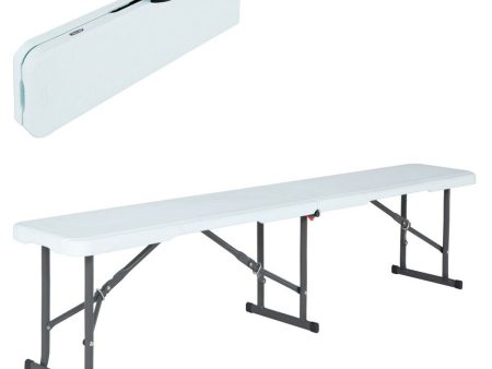 Bench Lifetime White Foldable 183 x 42 x 29 cm For Cheap