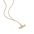 Estée Lalonde Fine Diamond T Bar Necklace 14ct Solid Gold Supply