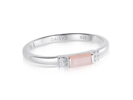 Beloved Fine Pink Opal Band Ring Sterling Silver Hot on Sale