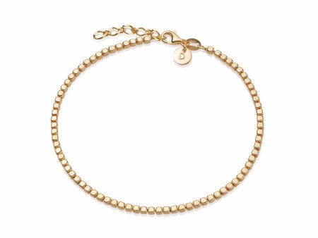 Beaded Chain Bracelet 18ct Gold Plate Online Hot Sale