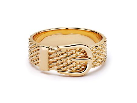 Shrimps Belt Ring 18ct Gold Plate Hot on Sale