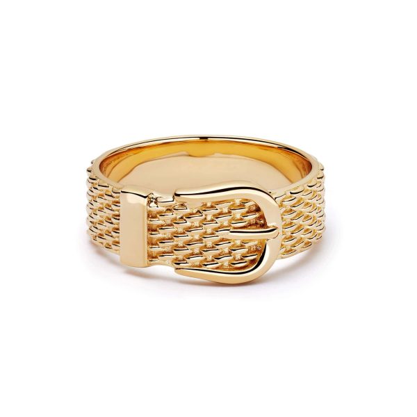 Shrimps Belt Ring 18ct Gold Plate Hot on Sale