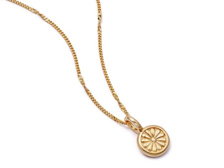 Daisy Bloom Mini Pendant Necklace 18ct Gold Plate For Discount