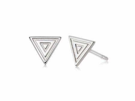 Artisan Stamped Stud Earrings Sterling Silver Discount