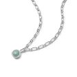 Amazonite Chunky Healing Stone Necklace Sterling Silver Online Hot Sale