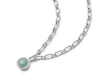 Amazonite Chunky Healing Stone Necklace Sterling Silver Online Hot Sale