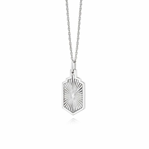 Estée Lalonde Sunburst Shield Necklace Sterling Silver Online