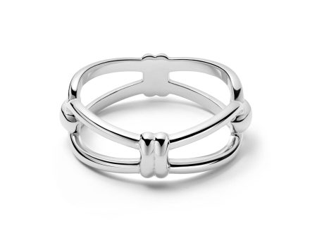 Polly Sayer Knot Band Ring Sterling Silver Cheap