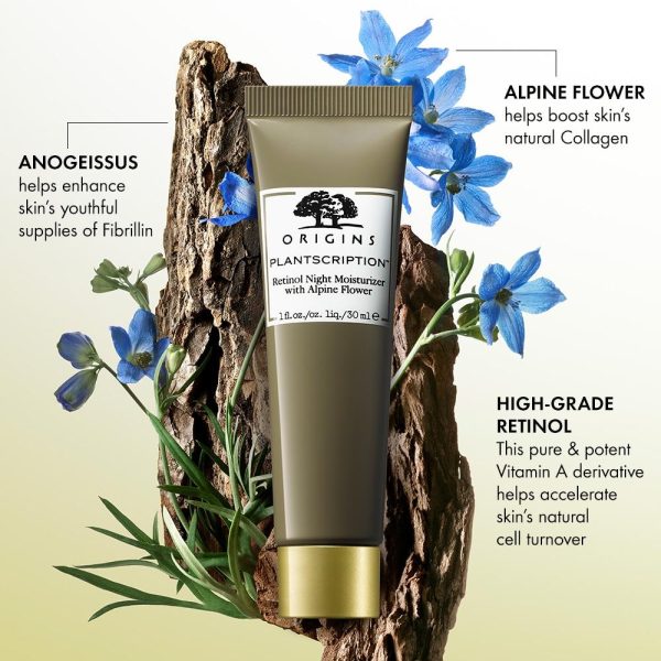 Origins Plantscription Retinol Night Moisturizer with Alpine Flower Supply