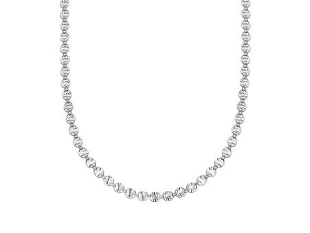 Textured Sunburst Chain Necklace Sterling Silver Online Hot Sale