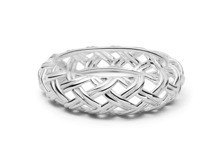 Shrimps Woven Dome Ring Sterling Silver Hot on Sale