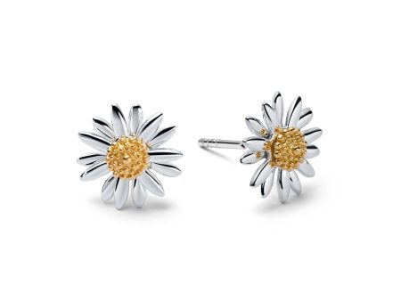 Bellis Daisy Stud Earrings Sterling Silver For Cheap