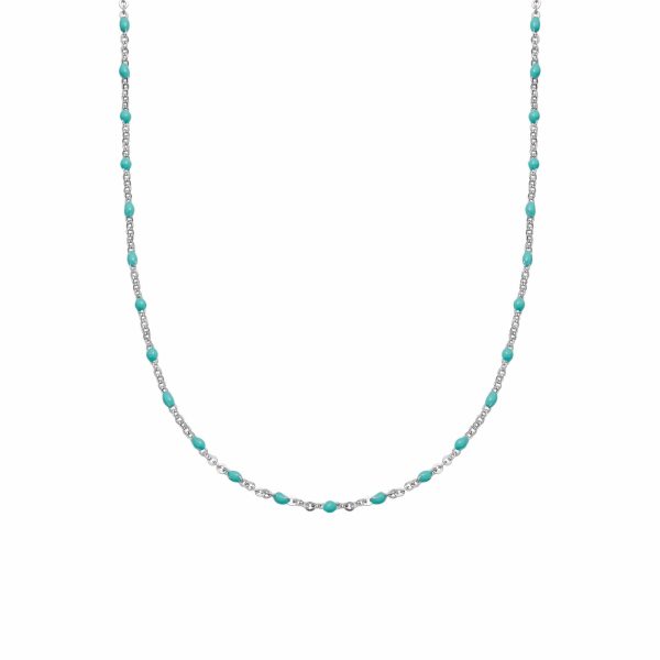 Treasures Turquoise Beaded Necklace Sterling Silver Discount