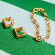 Polly Sayer Vintage Link Chain Bracelet 18ct Gold Plate Hot on Sale