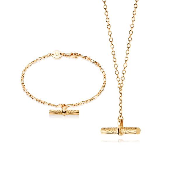 Estée Lalonde T Bar Gift Set 18Ct Gold Plate Online Sale