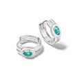 Amazonite Huggie Hoop Earrings Sterling Silver Supply