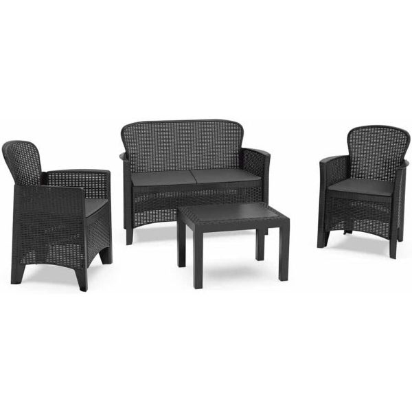 Garden furniture IPAE Progarden Jungle jun06can Anthracite (4 Pieces) Online now