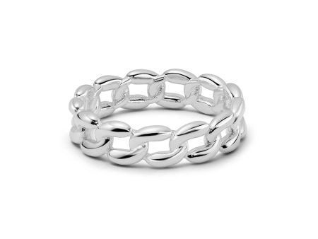 Polly Sayer Solid Chain Ring Sterling Silver Sale