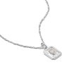 April White Topaz Birthstone Necklace Sterling Silver Online Sale