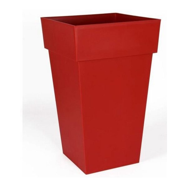 Plant pot EDA Tuscan Squared Red polypropylene (39 x 39 x 65 cm) For Discount