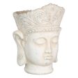 Planter Cream Terracotta Buddha Oriental 18,4 x 18,4 x 25,6 cm For Cheap