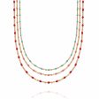 A Piece Of The Rainbow Beaded Layering Set 18ct Gold Plate Fashion