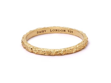 Coral Stacking Ring 18ct Gold Plate Online now