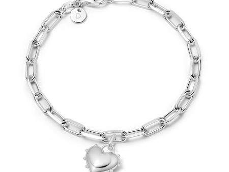 Shrimps Heart Charm Bracelet Sterling Silver Online Sale