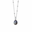 Baroque Black Pearl Pendant Necklace Sterling Silver Online