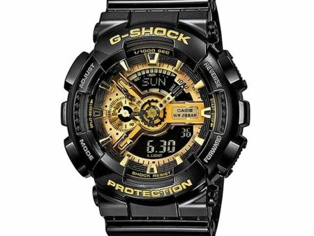 Men s Watch Casio GA-110GB-1AER Black Grey Gold Sale