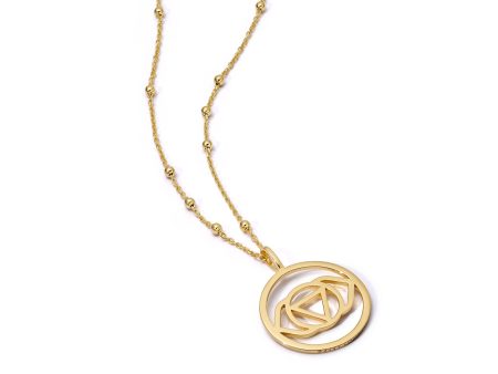 Brow Chakra Necklace 18ct Gold Plate on Sale