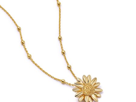 English Daisy Bobble Necklace 18ct Gold Plate Discount