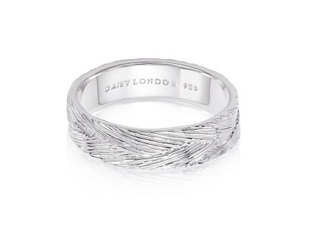 Artisan Woven Stacking Ring Sterling Silver Online now