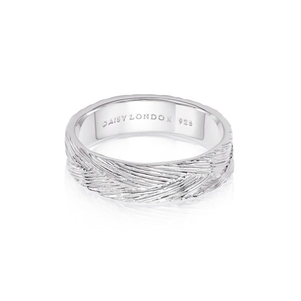 Artisan Woven Stacking Ring Sterling Silver Online now