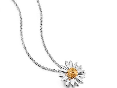 English Daisy Necklace 15mm Sterling Silver Online now