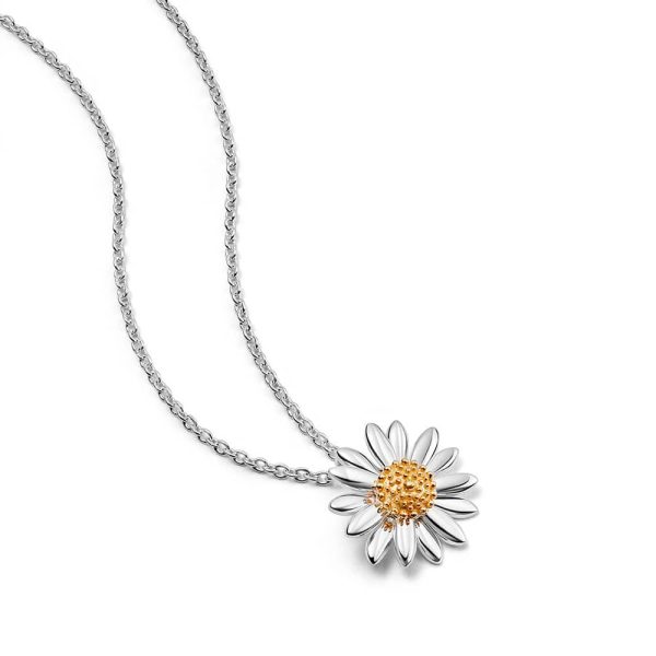 English Daisy Necklace 15mm Sterling Silver Online now