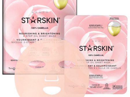 STARSKIN 100% Camellia 2-Step Oil Sheet Mask - Nourishing and Brightening Hot on Sale