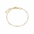 Seed Pearl Chain Bracelet 18ct Gold Plate Online now