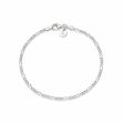 Thin Figaro Chain Bracelet Sterling Silver Online