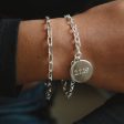 Engravable Medallion Bracelet Sterling Silver Cheap