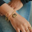 Engravable Medallion Bracelet 18ct Gold Plate Hot on Sale