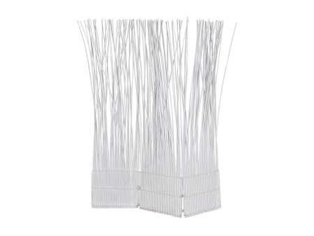 Folding screen Home ESPRIT White Metal wicker 135 x 3 x 170 cm Hot on Sale