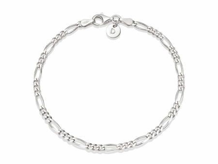 Fine Figaro Chain Bracelet Sterling Silver Online now