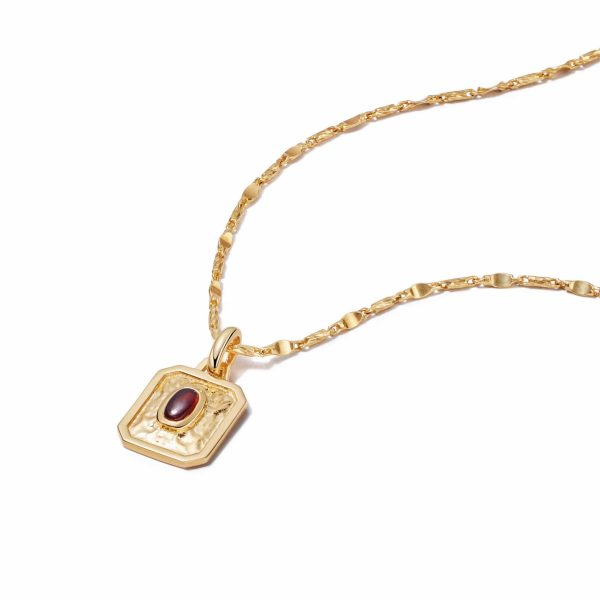 Birthstone Necklace 18ct Gold Plate For Discount