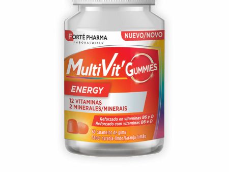 Food Supplement Forté Pharma Multivit Energy Gums 60 Units Supply