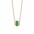 Beloved Green Onyx Baguette Necklace 18ct Gold Plate Hot on Sale