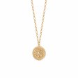 Woven Coin Necklace 18ct Gold Plate Supply