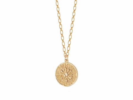 Woven Coin Necklace 18ct Gold Plate Supply