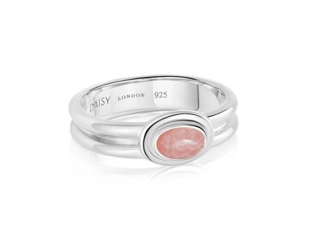 Rhodochrosite Ring Sterling Silver Fashion